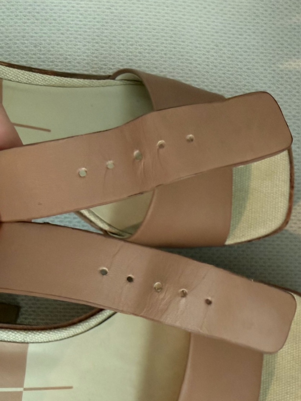 Dolce Vita Tan Leather Block Heel Sandals - Picture 8 of 8